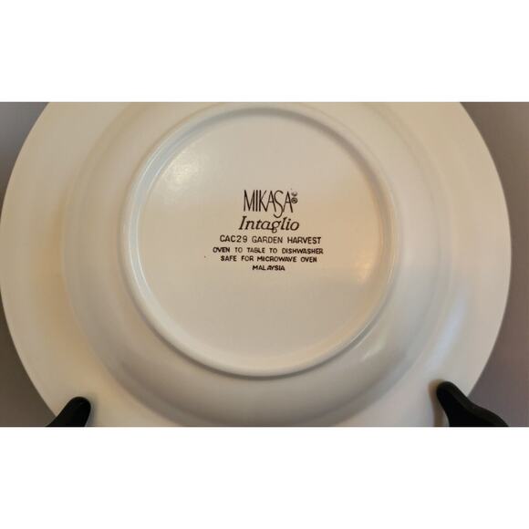 (Qty 6) Mikasa Intaglio GARDEN HARVEST Rimmed Bowls CAC29 Stoneware 9 3/8" D - Picture 4 of 15